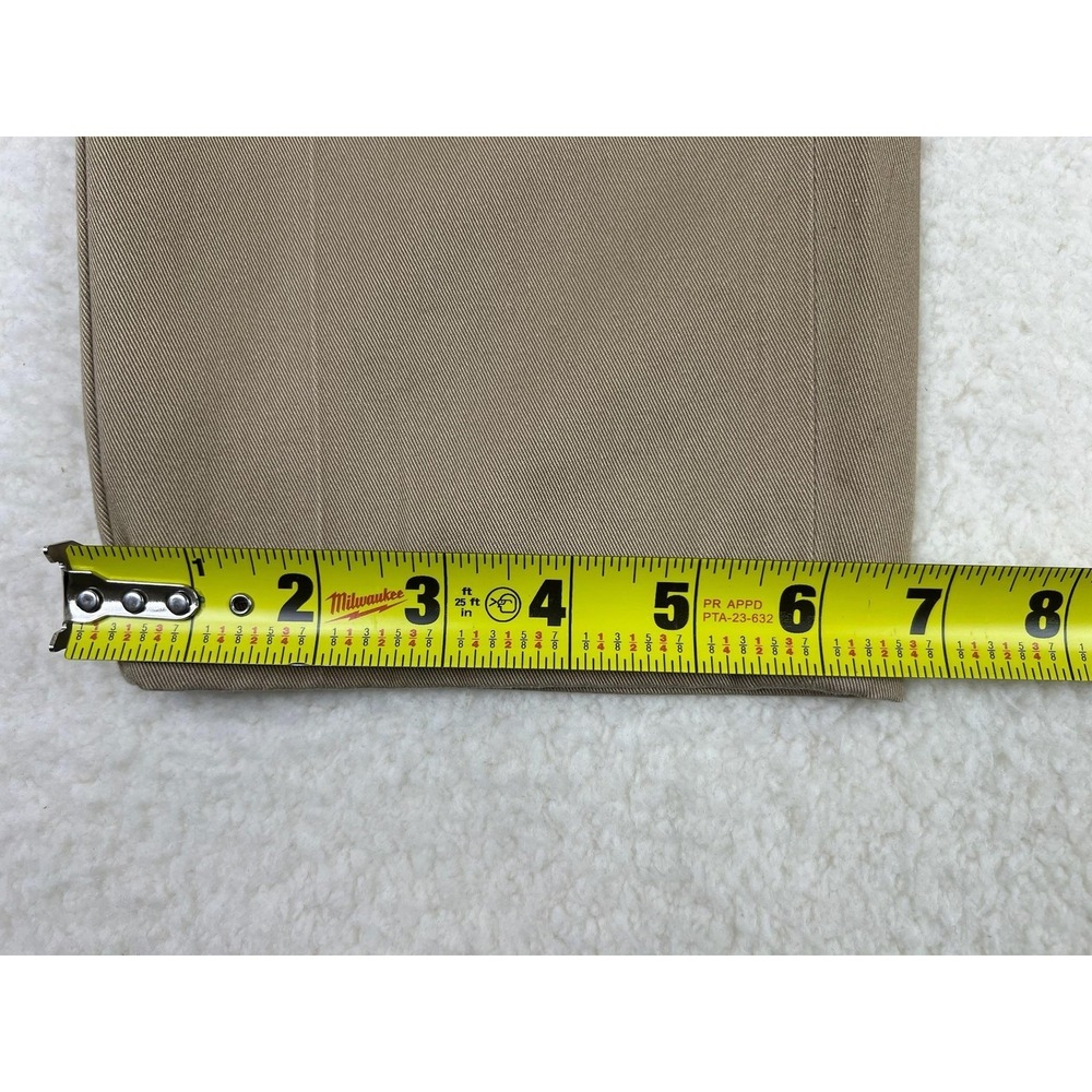 L.L. Bean Pants Mens 32x24 Beige Classic Fit Cotton Chino Pleated Casual - Picture 9 of 10